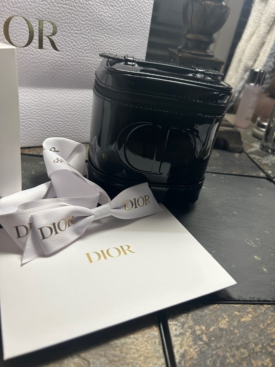 Dior Other - Dior Trousee Pouch- Black Patent with Gift Bag and Bow